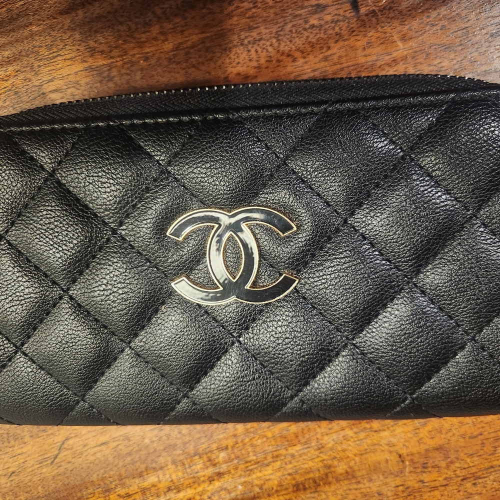 CC Inspired Black Quilted Wallet